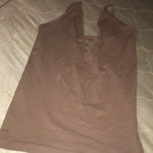 Tank top with cris crosse design in the middle